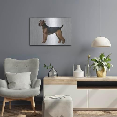 Airdale Terrier Metal Wall Art 24x16