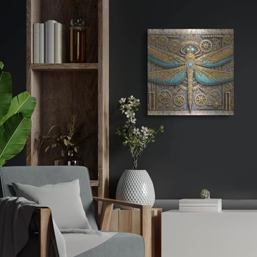 Steampunk Dragonfly Wall Art 24x24