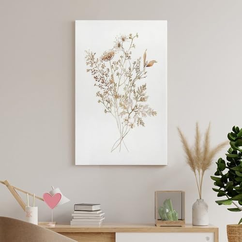 Vintage Inspired Dried Flower Wall Art Poster 8x12inch