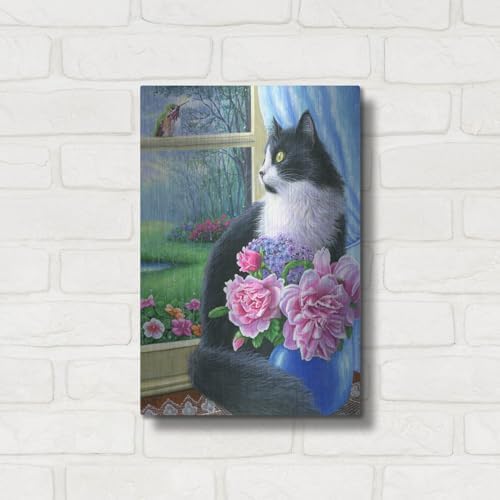 Rainy Day Visitor Metal Wall Art 12x16