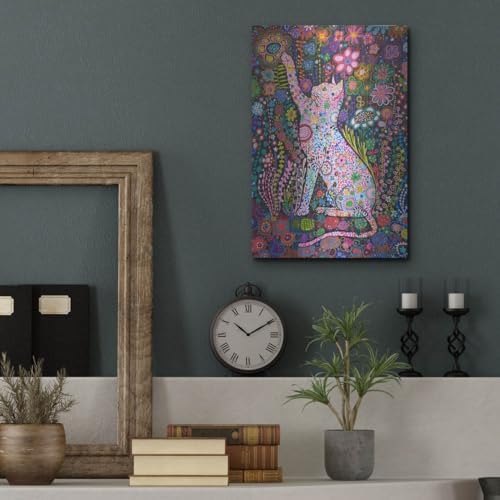 Gato2 by Noemi Ibarz Metal Wall Art 12x16
