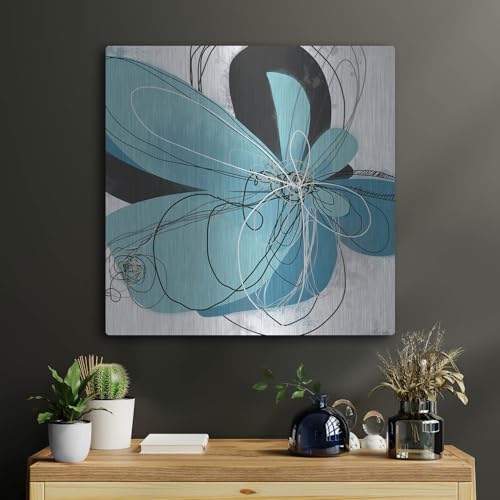 Azul Poetry 2 Metal Wall Art 24x24