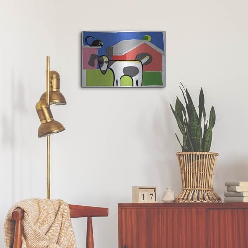 Dog on Farm Metal Wall Art 24x16 by Irena Orlov