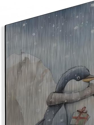 Penguin Presents Metal Wall Art 24x24 Inches