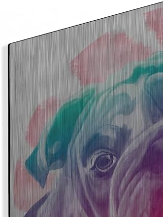 Faded Bulldog Metal Wall Art 24x24
