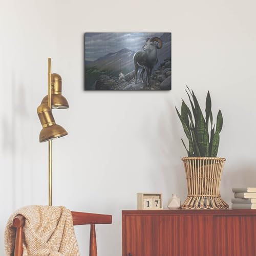 Generations Stone Sheep Metal Wall Art by Mark Mueller 24x16