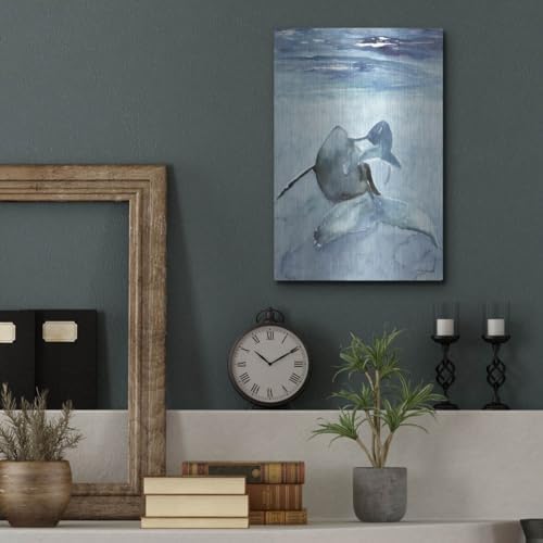 Dolphin and Calf Metal Wall Art 12x16