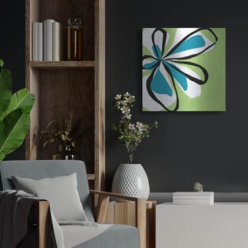 Oh So Pretty Green Metal Wall Art 24x24