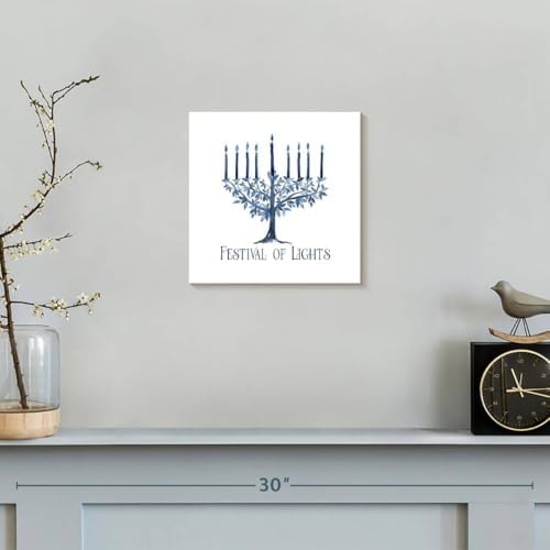 ElephantStock Festival Of Lights I Menorah Wall Art