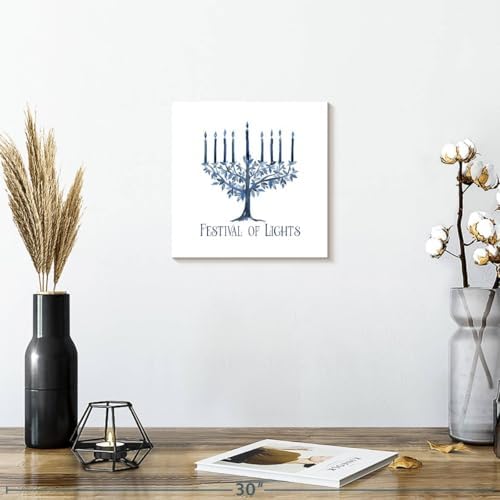 ElephantStock Festival Of Lights I Menorah Wall Art
