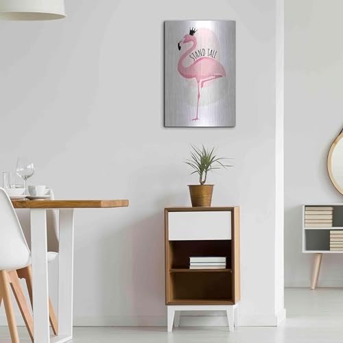 Flamingo Metal Wall Art 16x24 by Ayse