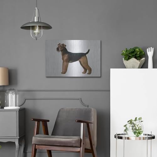 Airdale Terrier Metal Wall Art 24x16