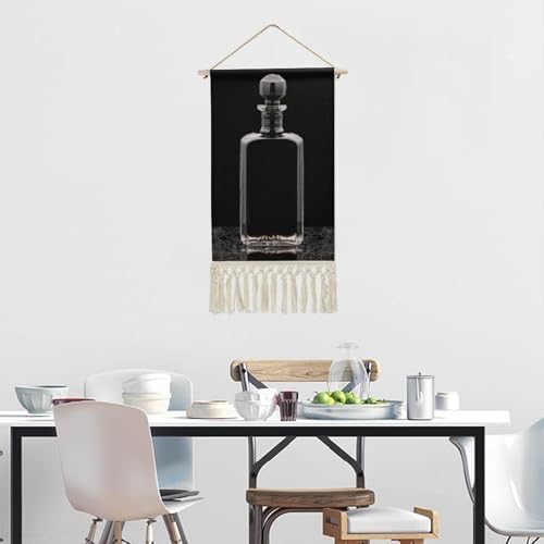 Black Perfume Bottle Wall Hanging Decor with Tassel