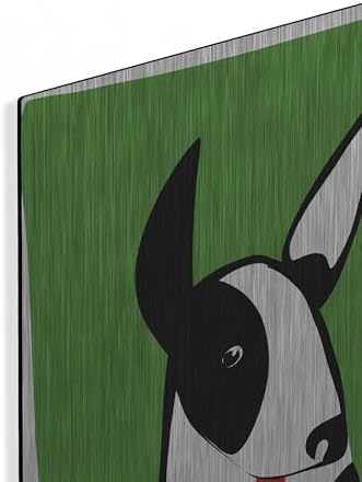 Dog on Green Metal Wall Art 16x24