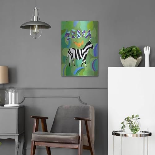 Zebra Metal Wall Art by Holly McGee 16x24
