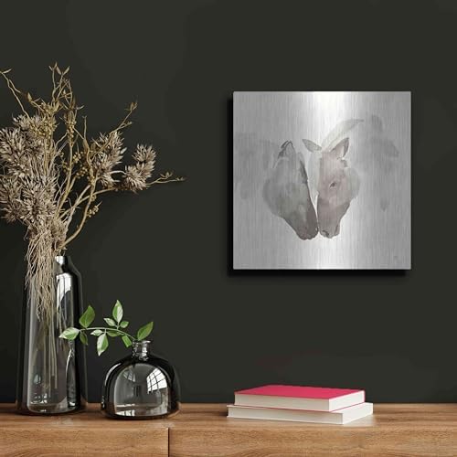 Nuzzling III Metal Wall Art by Chris Paschke 12x12