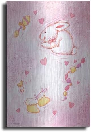 Nursery 1 Bunny Metal Wall Art 16x24