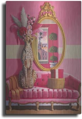 Cheetah Still Life Metal Wall Art by Heather Gauthier 16x24