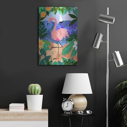 Final Flamingo Metal Wall Art by Holly McGee 16x24