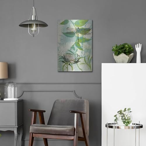 The Elusive Dragonfly and Waratah Metal Wall Art 16x24
