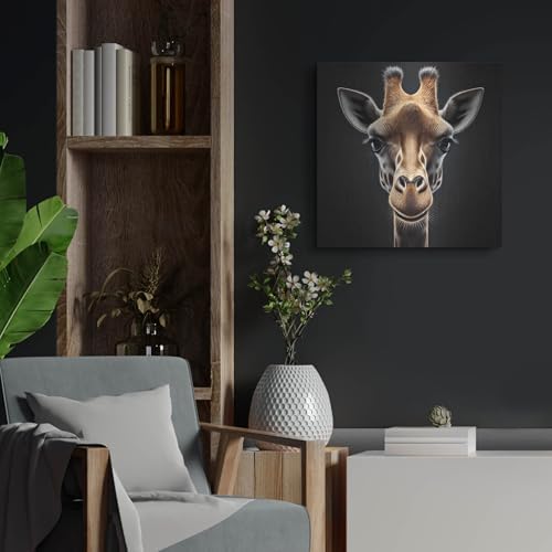 Giraffe Portrait Metal Wall Art 24x24