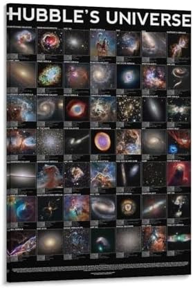 Hubbles Universe Poster Canvas Wall Art 16x24inch