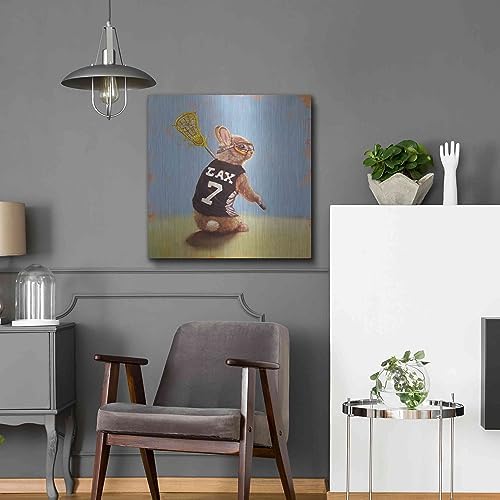 Lax Bunny Metal Wall Art 24x24 Inch