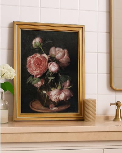 ARPEOTCY Gold Framed Canvas Wall Art 12x16inch