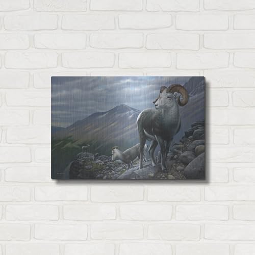 Generations Stone Sheep Metal Wall Art by Mark Mueller 24x16