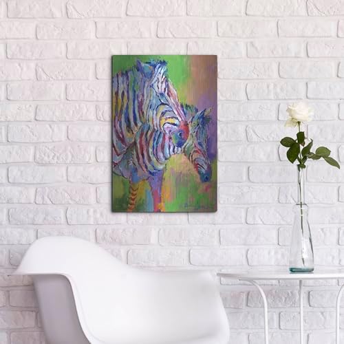 Zebra Metal Wall Art by Richard Wallich 16x24