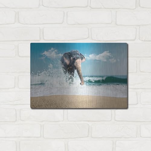 Elephant Metal Wall Art by Luxe Metal Art 16x12