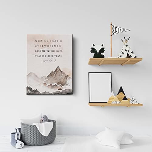 Bible Verse Watercolor Canvas Print Wall Art 12x15 Framed