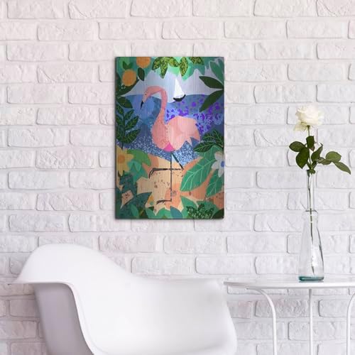 Final Flamingo Metal Wall Art by Holly McGee 16x24