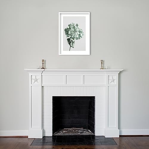 Amanti Art Framed Wall Print 33x24 Green Dried Flower