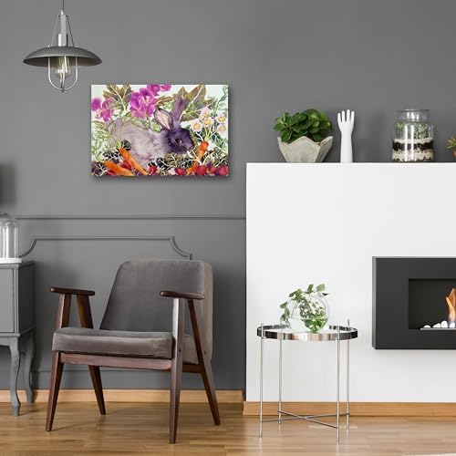 Epic Art Rabbit with Carrots Acrylic Wall Art