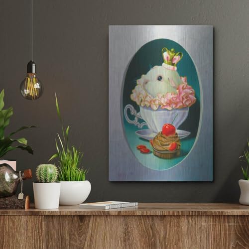 Luxe Metal Art The Guinea Pig With Sweets 12x16