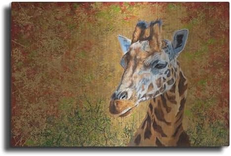 Giraffe In Gold2 Metal Wall Art 24x16