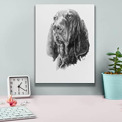 Epic Graffiti B and T Coonhound Canvas Art 12x16