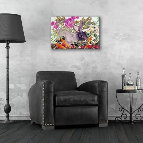 Epic Art Rabbit with Carrots Acrylic Wall Art