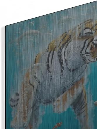 Diving Tiger Metal Wall Art by Heather Gauthier