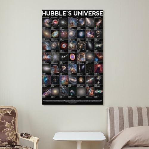 Hubbles Universe Poster Canvas Wall Art 16x24inch