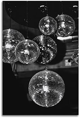 70s Disco Ball Poster Wall Decor Canvas Print 12x18inch