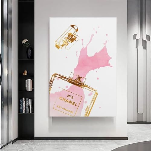 WEboL Gold Pink Splash Wall Art Print 08x12inch