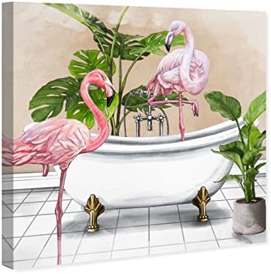 Wynwood Studio Tropical Monstera Jungle Birds Canvas Wall Art 12x12