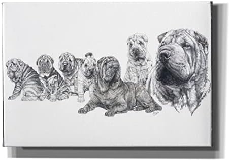 Epic Graffiti Growing Up Shar Pei Canvas Art 26x18