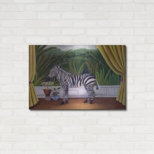 Zebra Metal Wall Art 36x24 by Catherine A Nolin