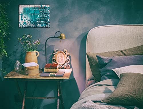 Teal Flower Motivational Canvas Wall Art