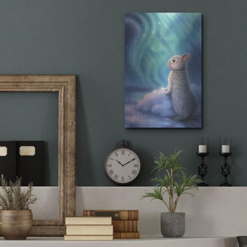 Aurora Bunny Metal Wall Art 12x16