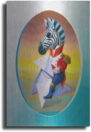 Mister Zebra Metal Wall Art 12x16