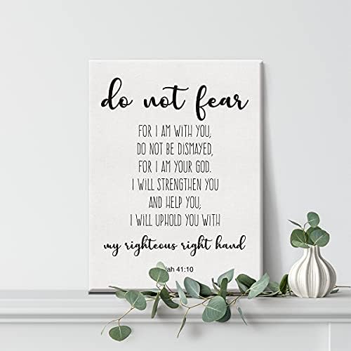 Bible Verse Wall Art Isaiah 4110 Canvas Print Framed Art